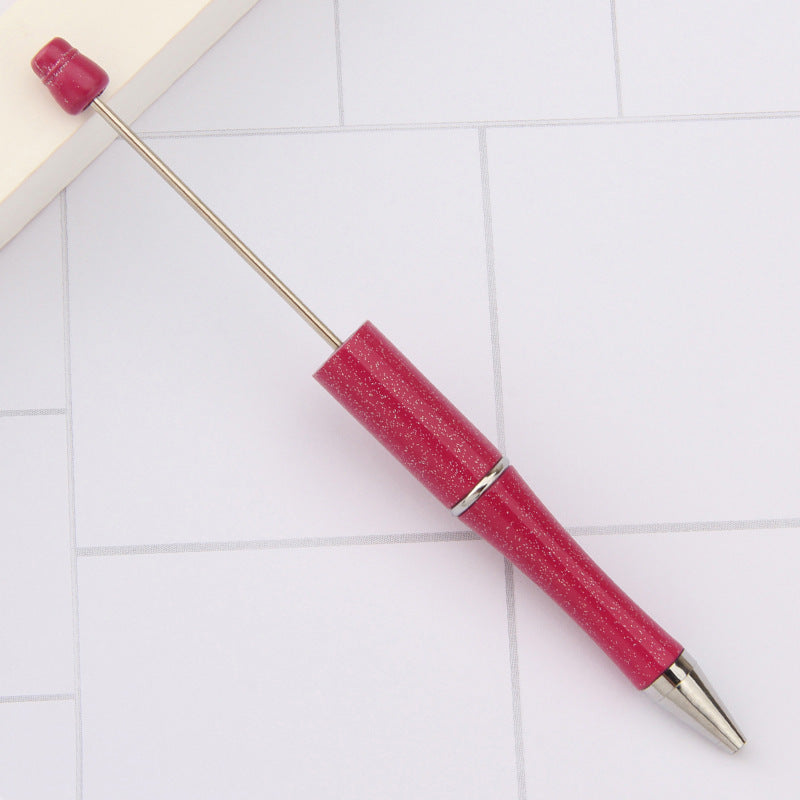 Stylo à bille créatif en plastique avec perles