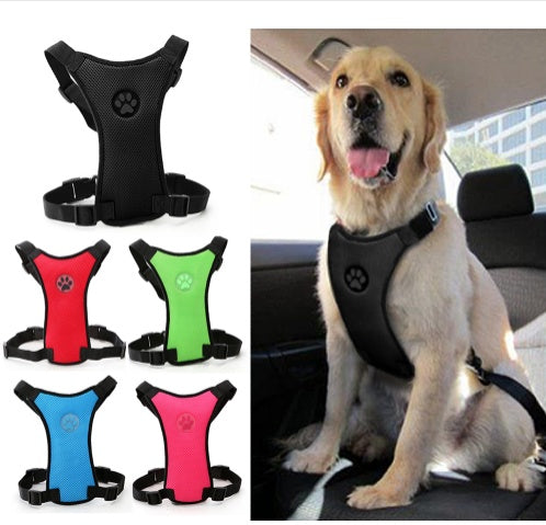 Fournitures pour chiens, sangles de poitrine en maille respirante, sécurité pour voiture, dos de poitrine