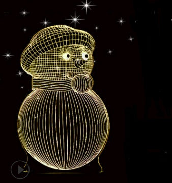 La lámpara de mesa 3D del búho de la luz de la noche llevada puede tocar colorido