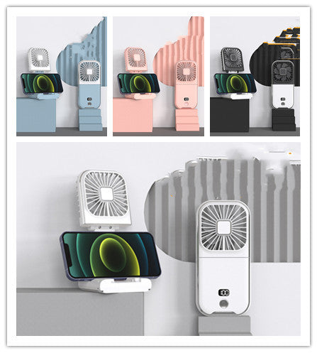Ventilador pequeño portátil plegable con pantalla digital