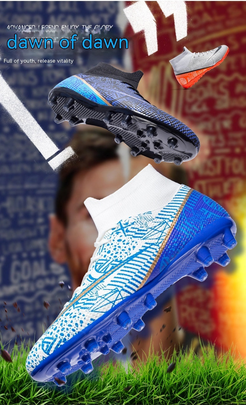 Nouveau Chaussures de football de terrain ferme haut de gamme de sport respirant
