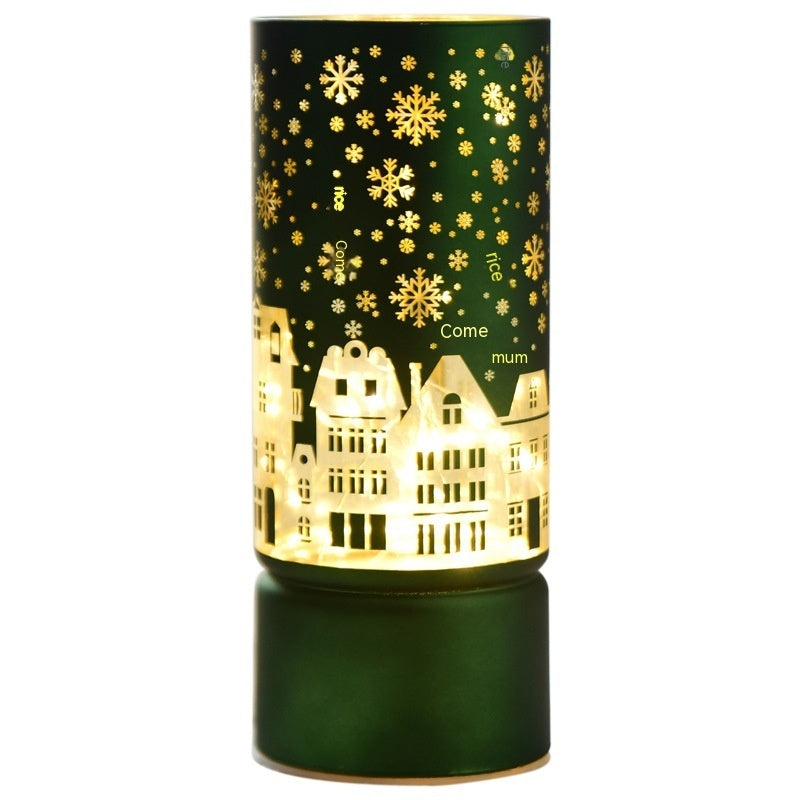 Décoration de bureau en verre lumineux de Noël