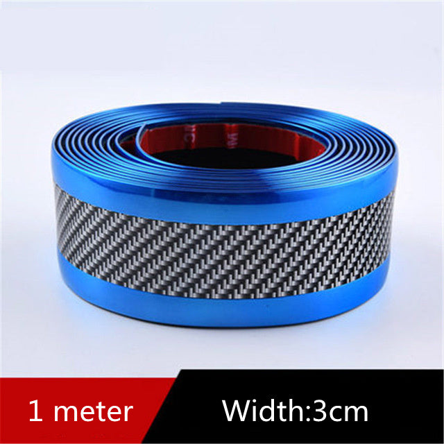 Autocollant de protection décoratif de seuil de porte de modèle de fibre de carbone de voiture