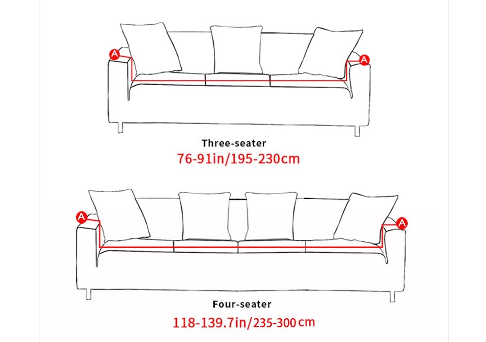 Housse de canapé simple double triple quatre places