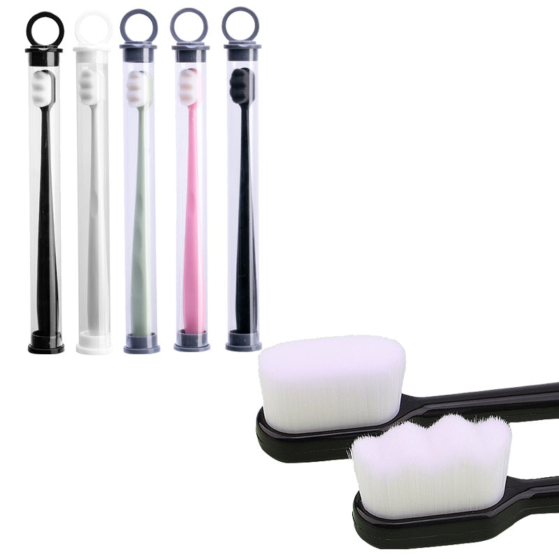 Brosse à dents Ultra-fine, poils Super doux, nettoyage en profondeur, Portable, outils de soins bucco-dentaires, nettoyage buccal, voyage