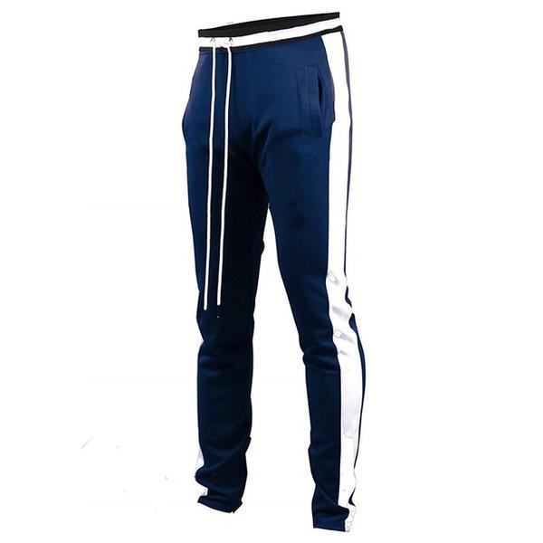 Pantalones deportivos con polainas informales para hombre.