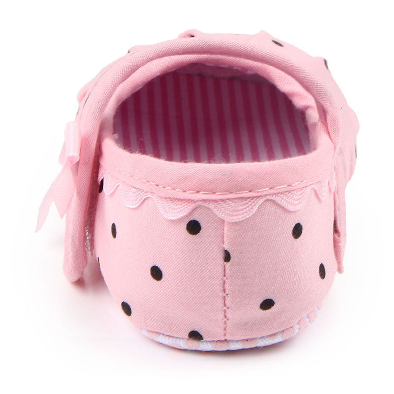 Zapatos de bebé niña lindos lunares princesa niño antideslizante en zapatos 