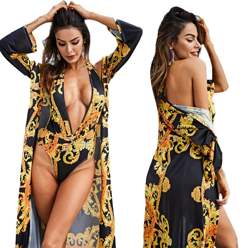 Bikini cape imprimé