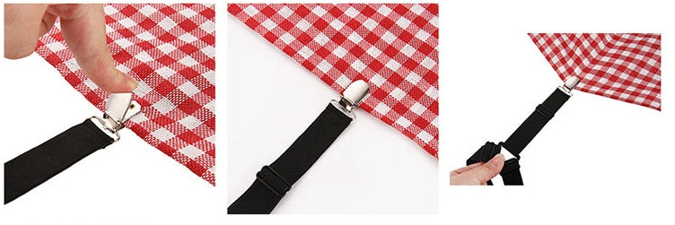 Cubierta de sábana con clips para cama