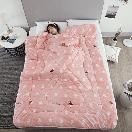 Couette d'hiver paresseuse avec manches