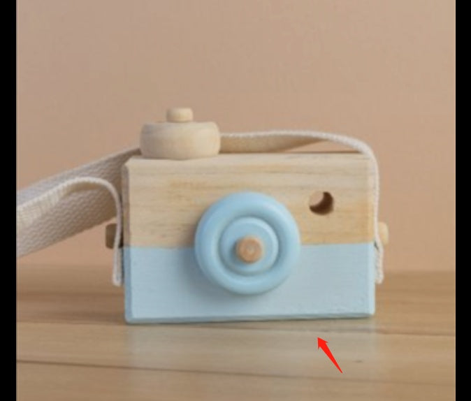 Appareil photo en bois mignon, jouets pour bébé et enfant, accessoire de photographie suspendu, décoration, activité éducative de plein air, cadeau heureux pour la journée des enfants