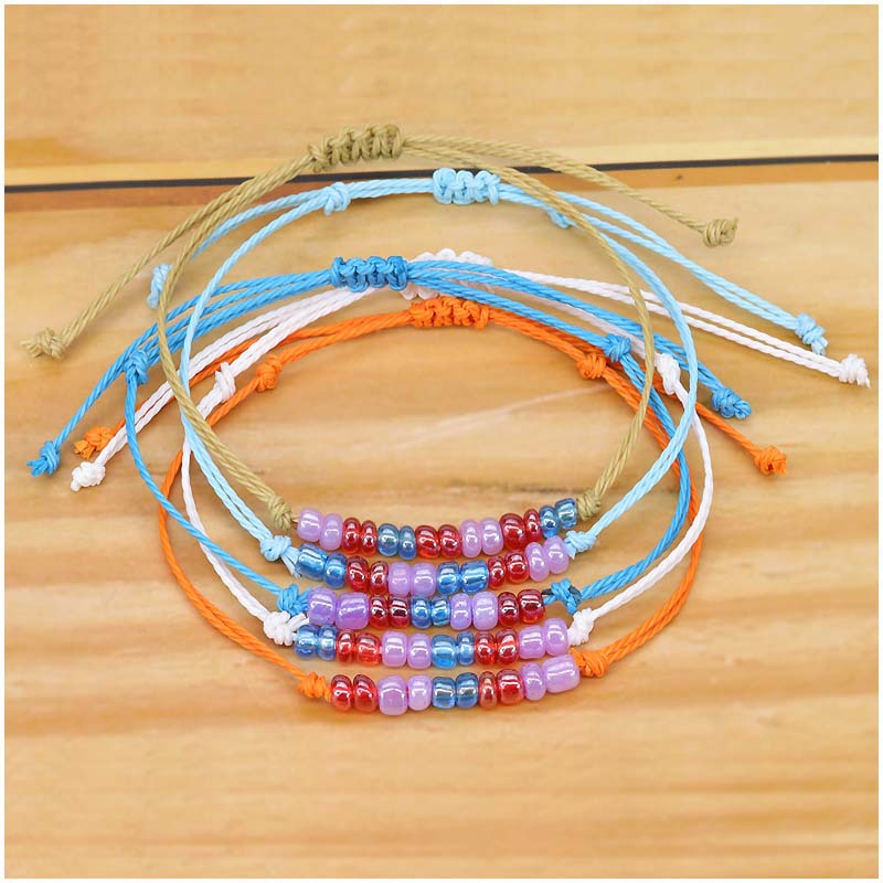 Bracelet polyvalent tissé à grosses perles