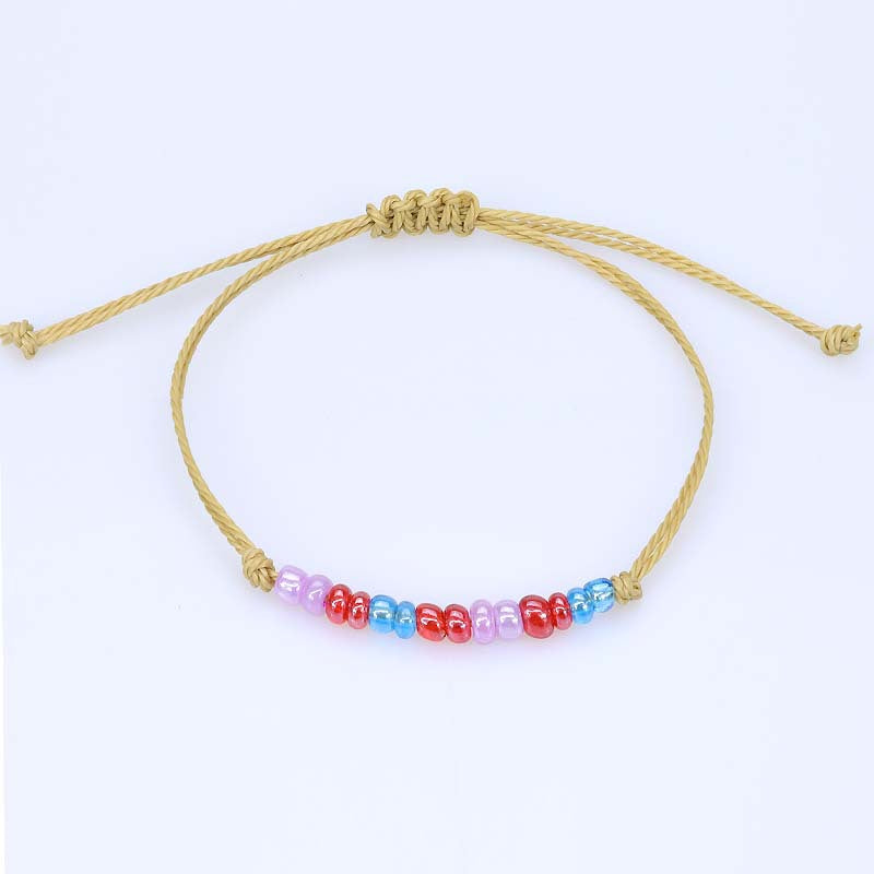 Bracelet polyvalent tissé à grosses perles