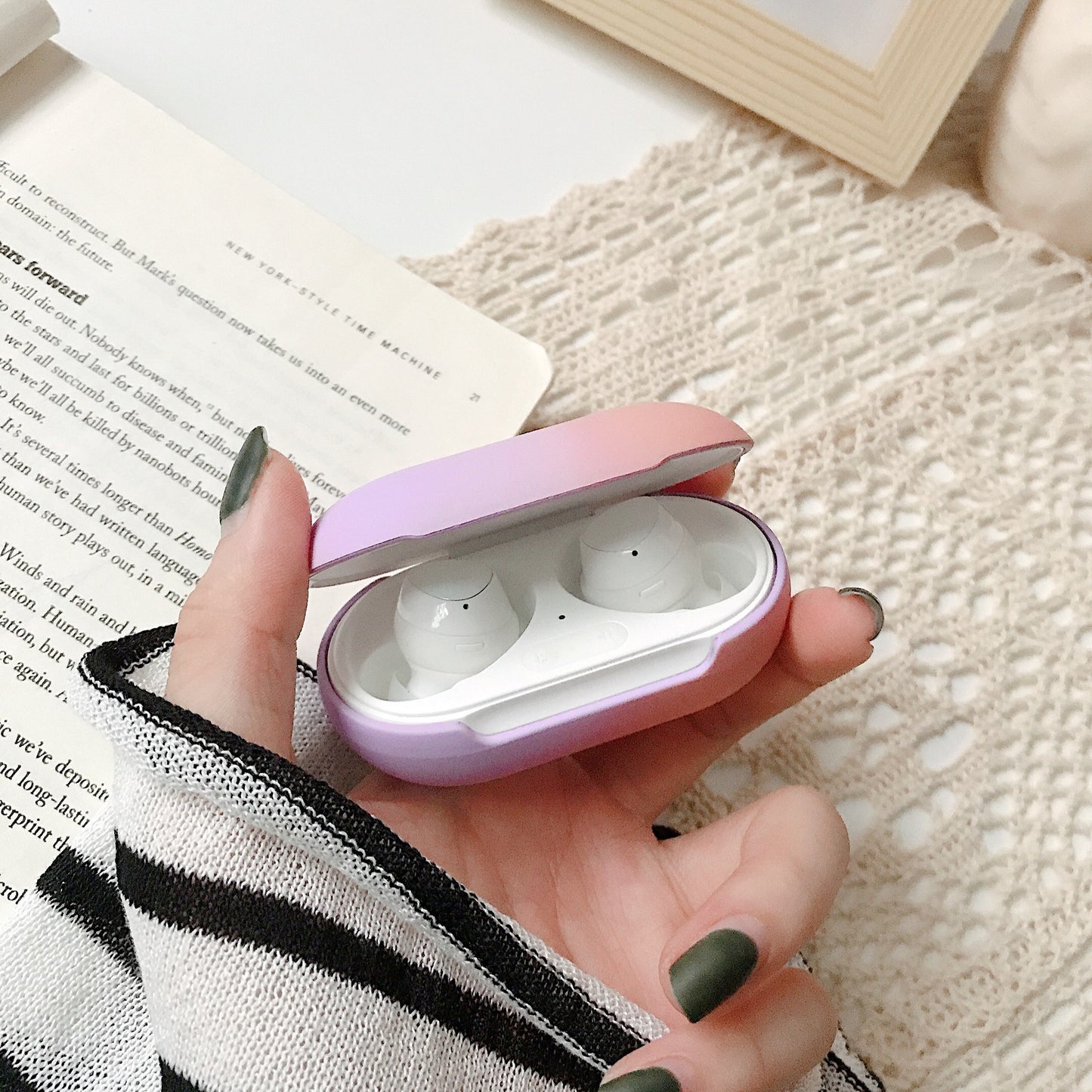 Funda protectora para auriculares Bluetooth Samsung Galaxy Buds+ con gradiente