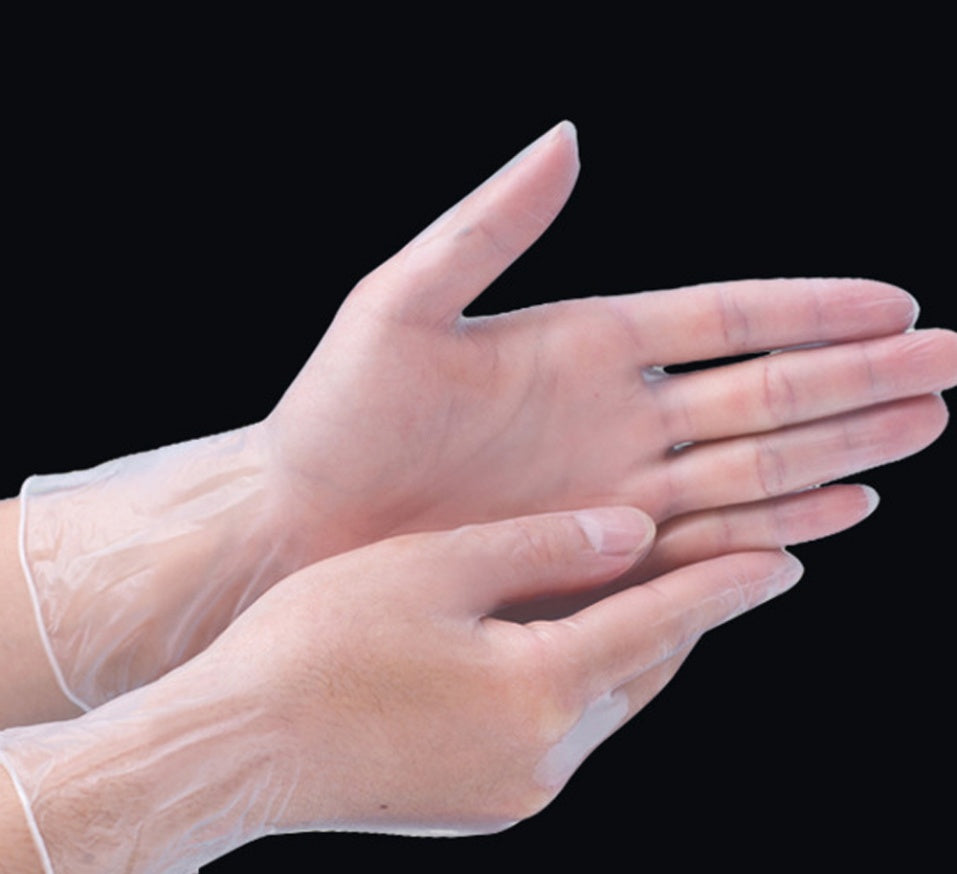 Guantes desechables de látex nitrilo PVC.