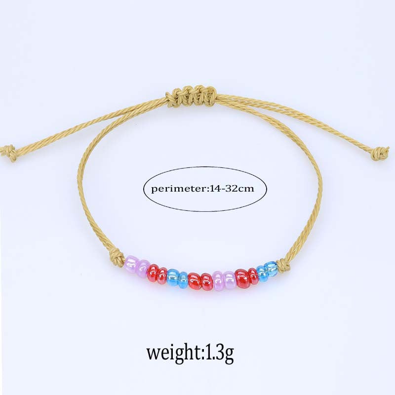 Bracelet polyvalent tissé à grosses perles