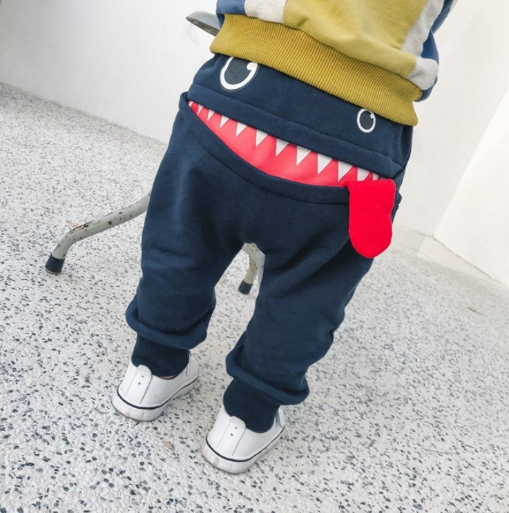 Pantalons décontractés pour garçons, automne, pantalons de survêtement décontractés pour enfants coréens, pantalons amples de dessin animé pour bébés 