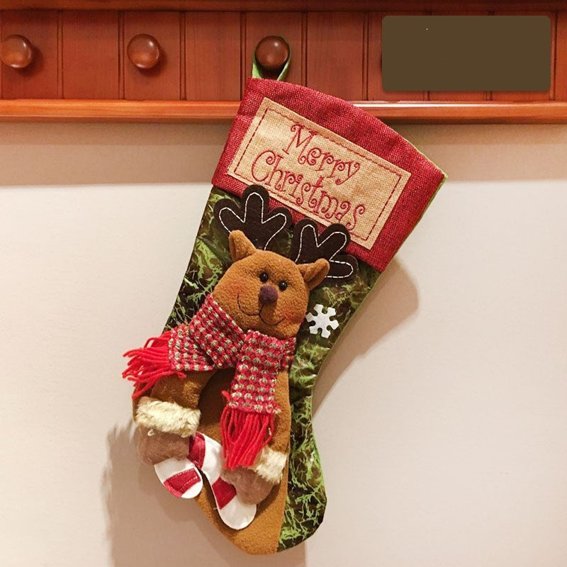 Cadeau de décoration de Noël bas de Noël
