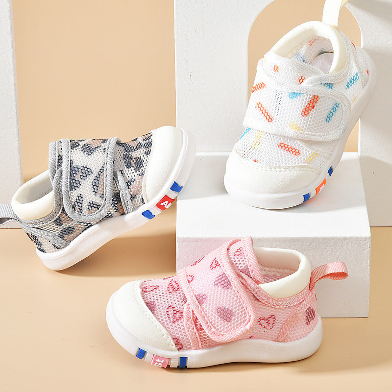 Sandales d'été pour hommes de 0 à 2 ans, chaussures antidérapantes à fond souple, chaussures de Surface en maille pour nourrissons