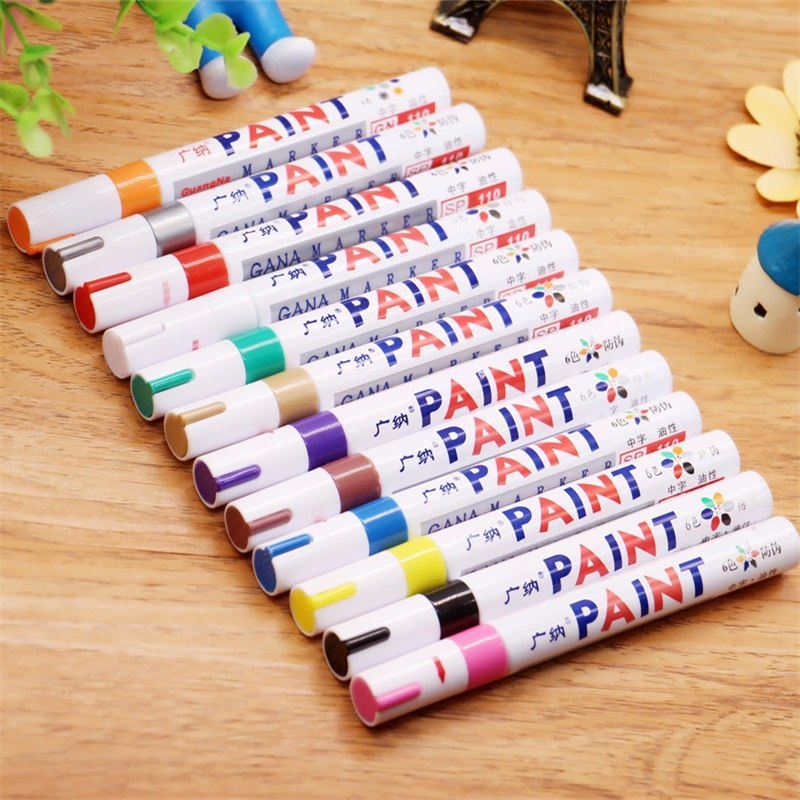 Stylo étanche coloré, bande de roulement de pneu de voiture, peinture permanente en métal CD