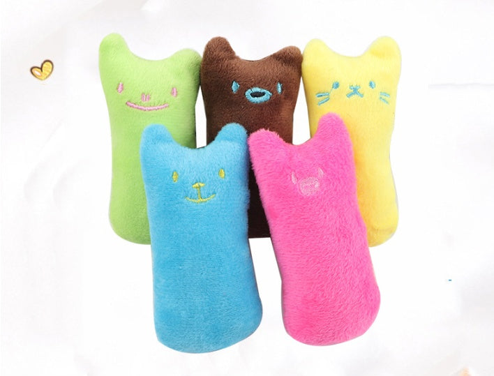 Jouets interactifs en forme d'herbe à chat pour chat, oreiller, jouet interactif, fournitures pour animaux de compagnie, pouce, peluche, dents, morsure, menthe, accessoires pour chat