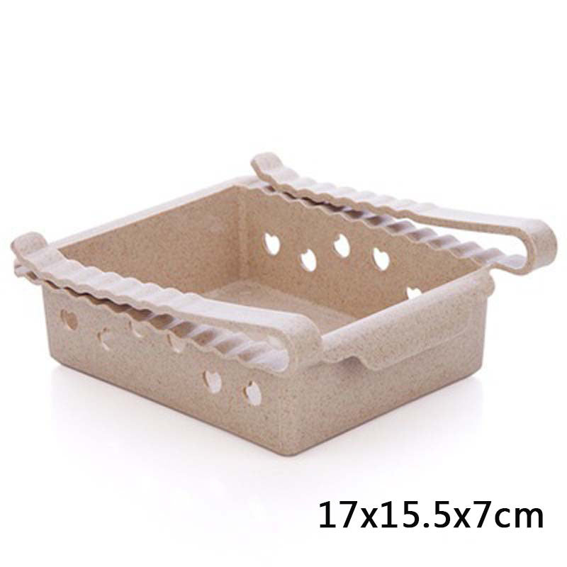 Support de rangement suspendu en plastique pour réfrigérateur, planches de rangement, fournitures de cuisine