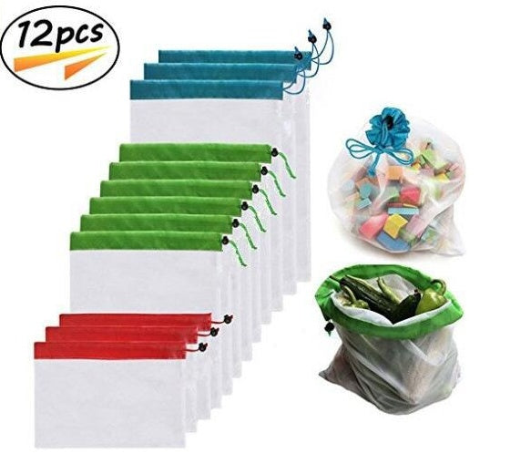 Combinación de traje de bolsa de malla con boca de haz de empalme multifuncional para frutas y verduras