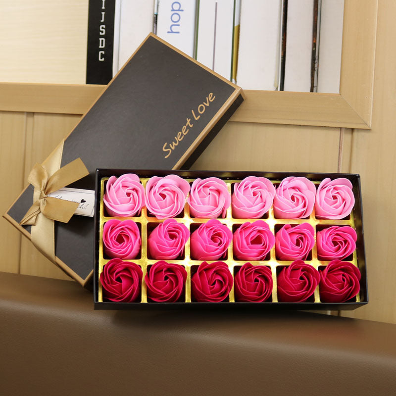 Fleur de savon dégradé 18 roses