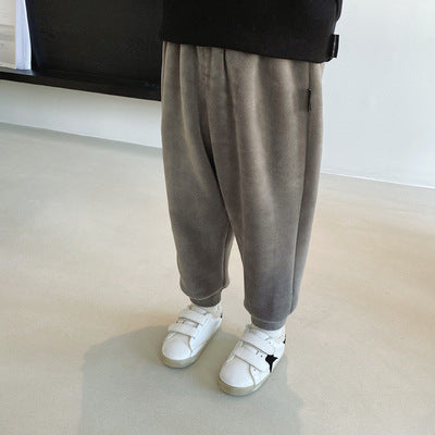 Pantalon garçon plus velours