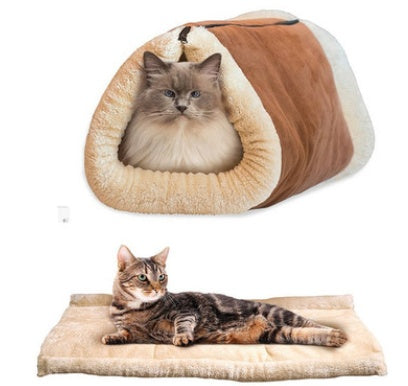 Sac de couchage tunnel pour chat, chennellitter, nid pour animaux de compagnie, fournitures pour animaux de compagnie