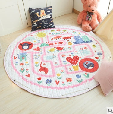 Tapis de rangement pour voiture en coton, modèles d'explosion Ins, tapis de rangement pour jouets, sortie ronde, tapis d'escalade pour enfants, sac de rangement