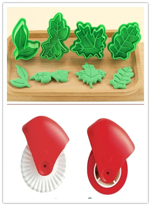 Cortador de celosía para masa de pastelería, utensilio de decoración para tarta de Pizza, cortador de ruedas con rodillo de plástico