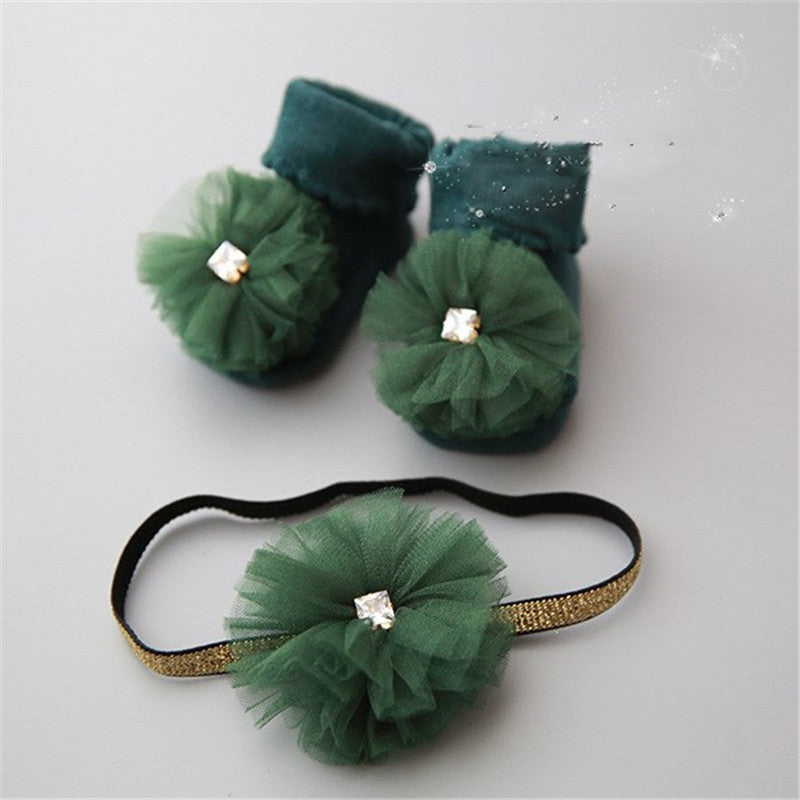 Accesorios para diadema de calcetines cortos infantiles.