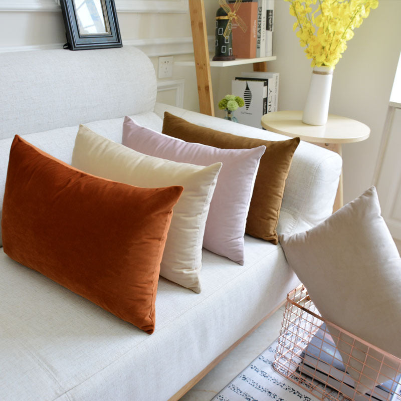 Coussin décoratif en velours pour canapé