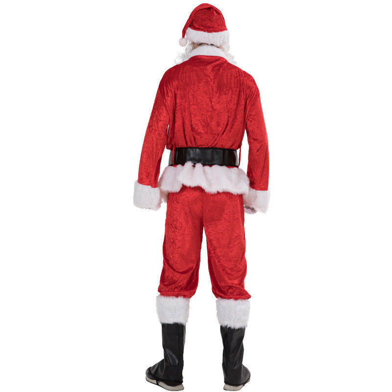 Costume de père noël grande taille pour adultes hommes femmes carnaval de noël Cosplay rouge Costume de grande taille Costumes fantaisie
