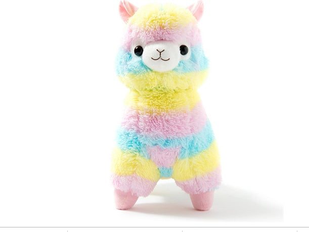 Poupée en peluche alpaga colorée, jouet mignon, dieu, bête, herbe, boue, petit mouton, oreiller, cadeau d'anniversaire pour fille