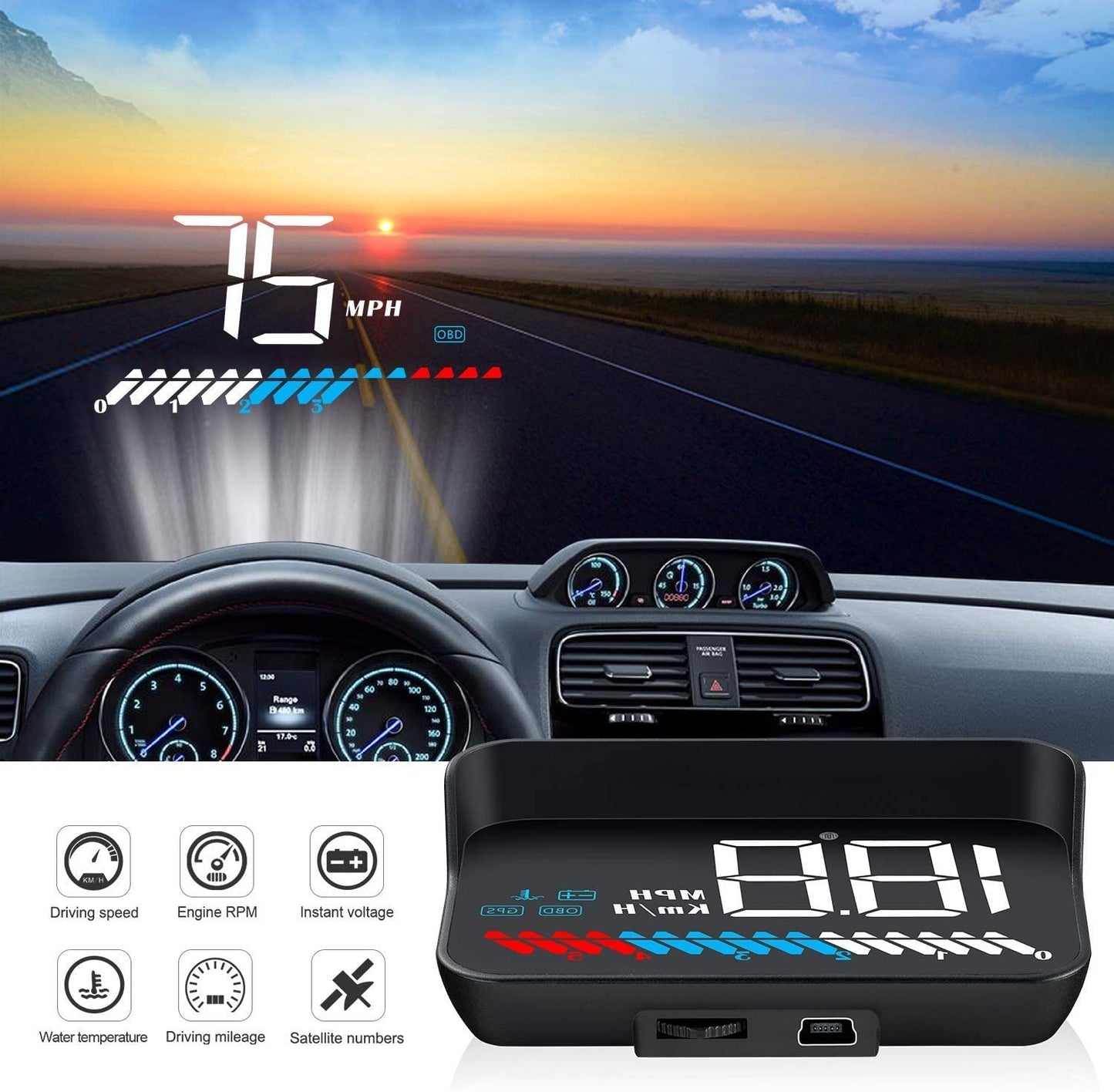 Vehicle-mounted HUD head-up display