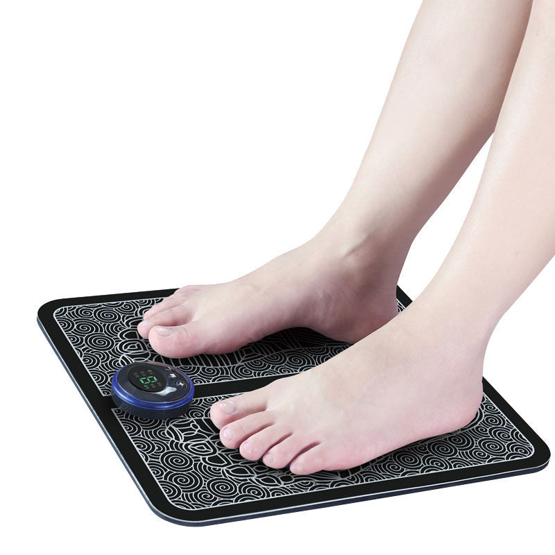 Almohadilla masajeadora eléctrica EMS para pies, Estimulador muscular para pies, estera de masaje para pies remodeladora de piernas, alivia el dolor, cuidado de la salud