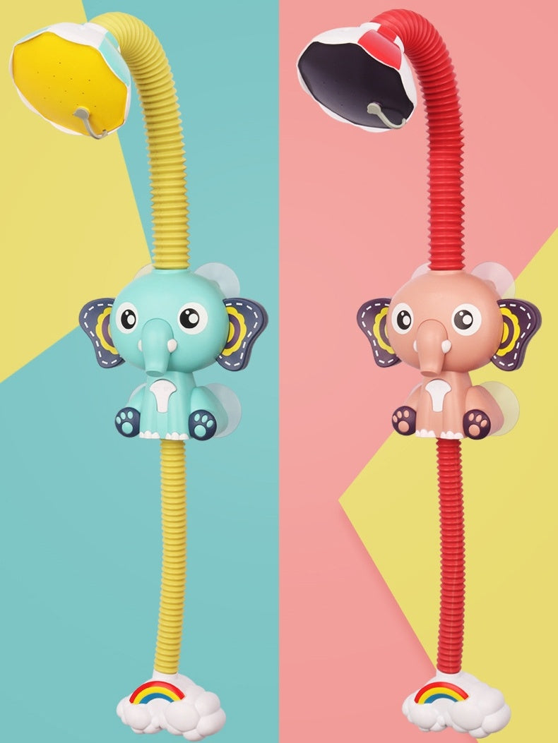 Juego de juguetes de baño para bebé con ducha de elefante