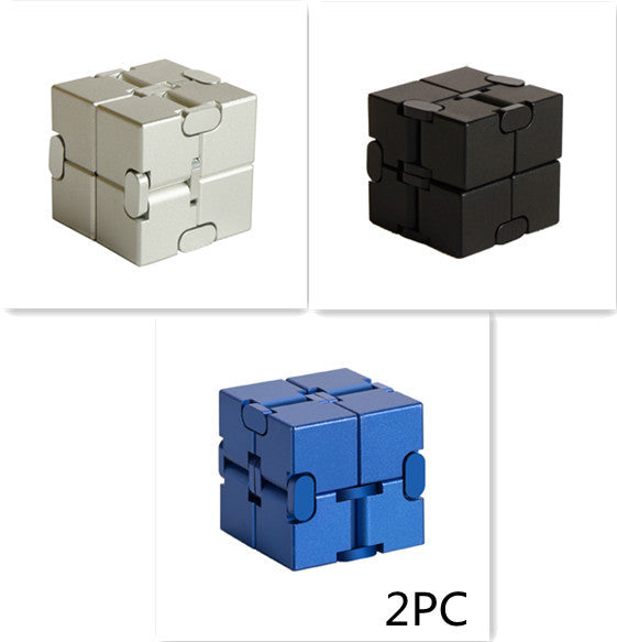 Jouet anti-Stress Cube infini en métal de qualité supérieure, décompresse Portable, jouets relaxants pour enfants et adultes