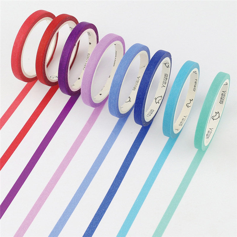 Cinta de papel de color sólido con cuenta manual