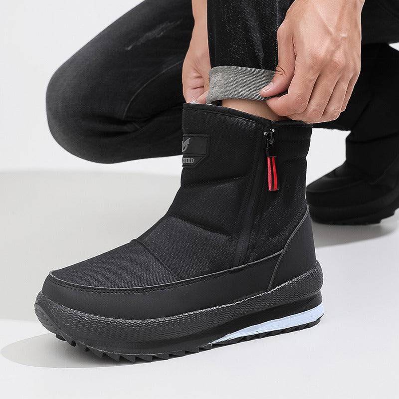Chaussures en coton épaisses et doublées de polaire pour personnes âgées, courtes et antidérapantes, grandes chaussures chaudes