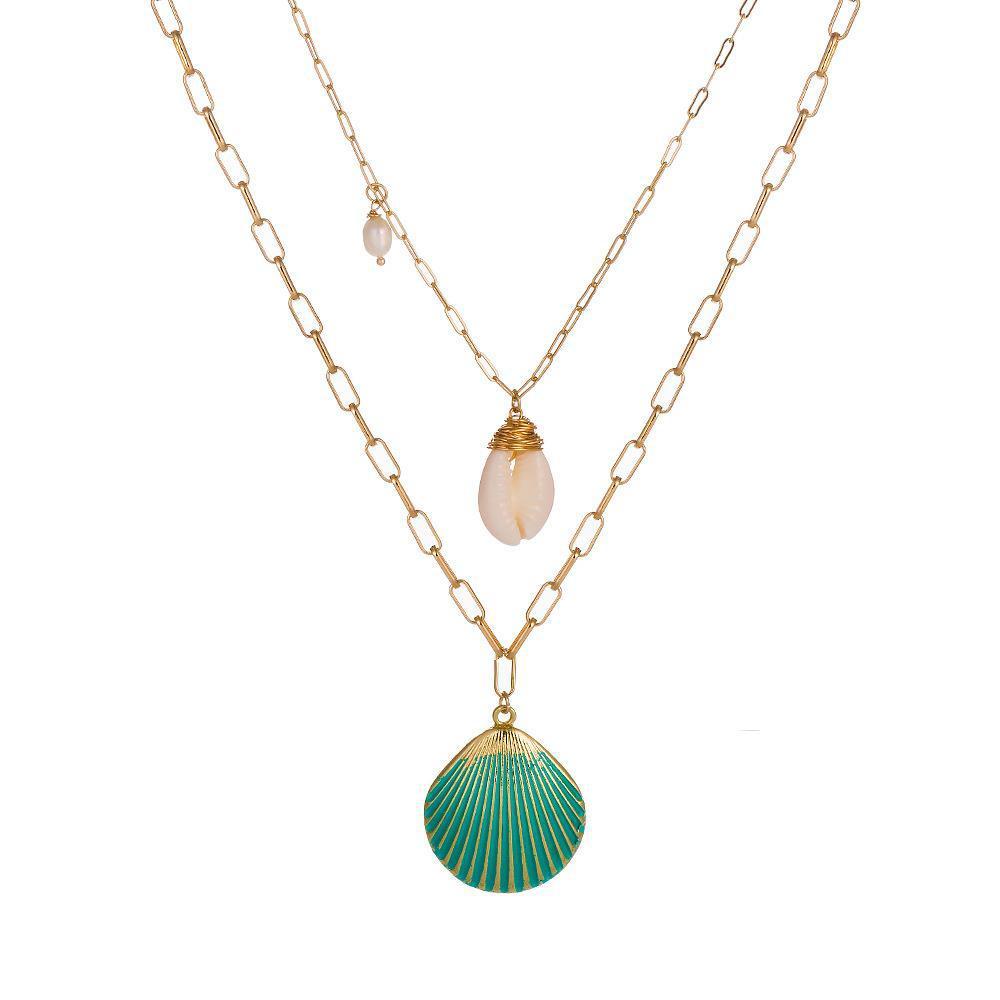 Pendentif de conque d'étoile de mer de coquille de perle de mode