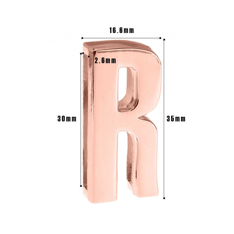 Porte-clés lettre DIY, accessoires d'ornement brillants