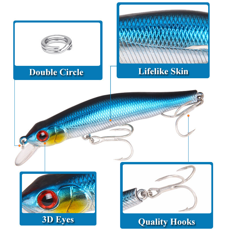 Cebo de pesca de pececillo láser bronceador