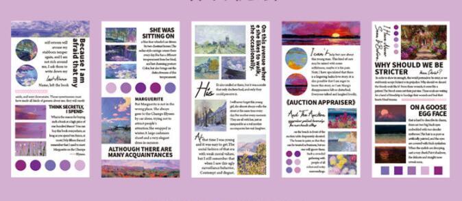 Série de livres d'autocollants anglais de base et en papier de peintures de paysages célèbres