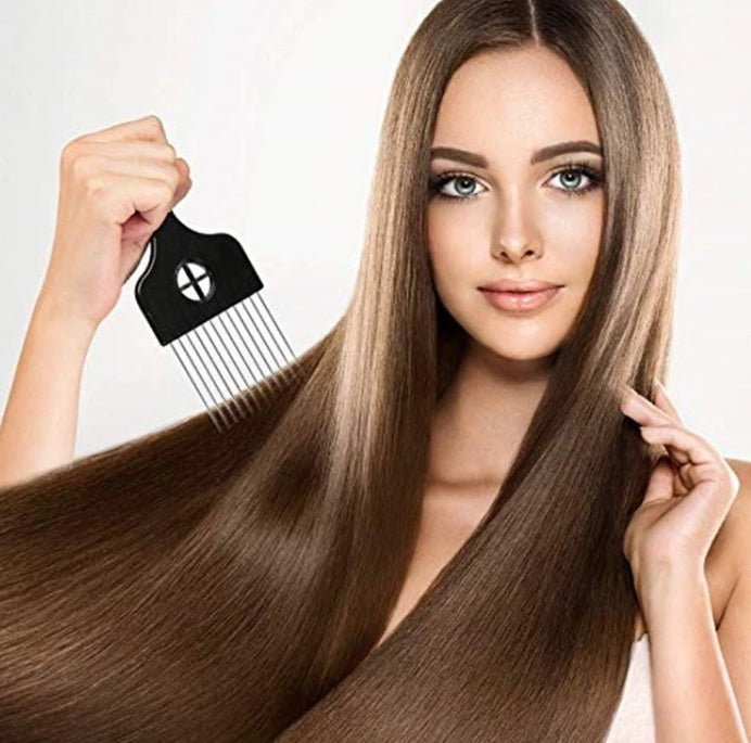 Peine de Metal para pelo africano, cepillo de Peine para salón de peluquería, herramienta de estilismo, accesorios para el cabello