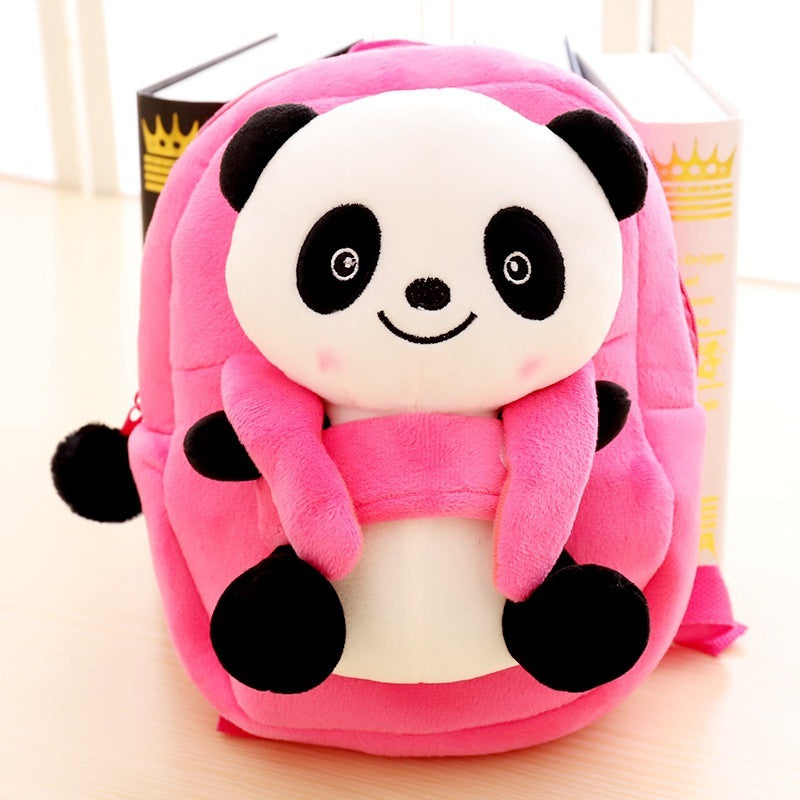 Cartable pour enfants en peluche panda de dessin animé