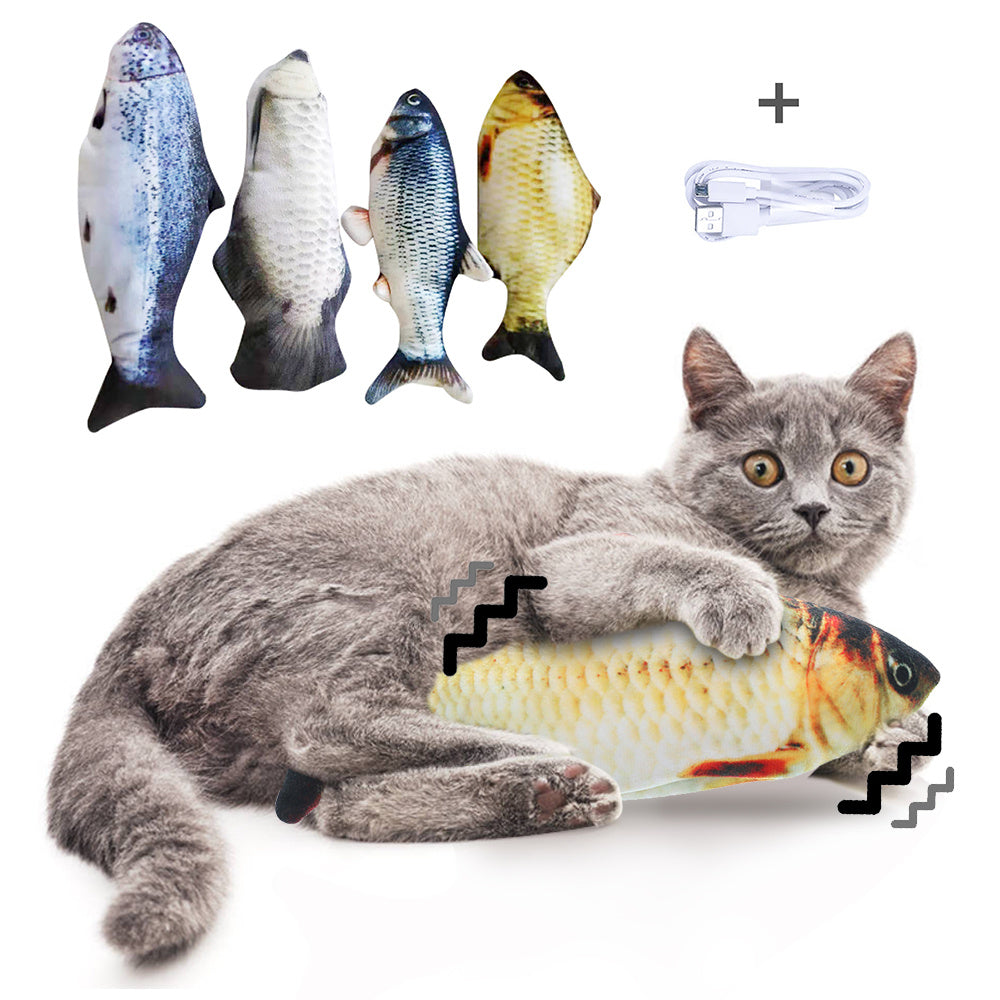 Version sans pince à chat - Jouet de poisson électrique de simulation de poisson sauteur électrique