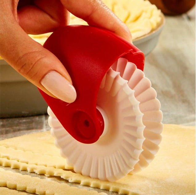 Cortador de celosía para masa de pastelería, utensilio de decoración para tarta de Pizza, cortador de ruedas con rodillo de plástico